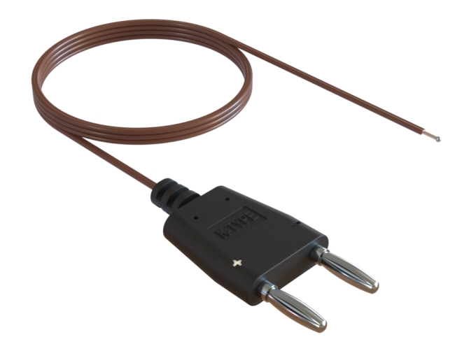 New K-Type Thermocouple with 4 mm Banana Plugs